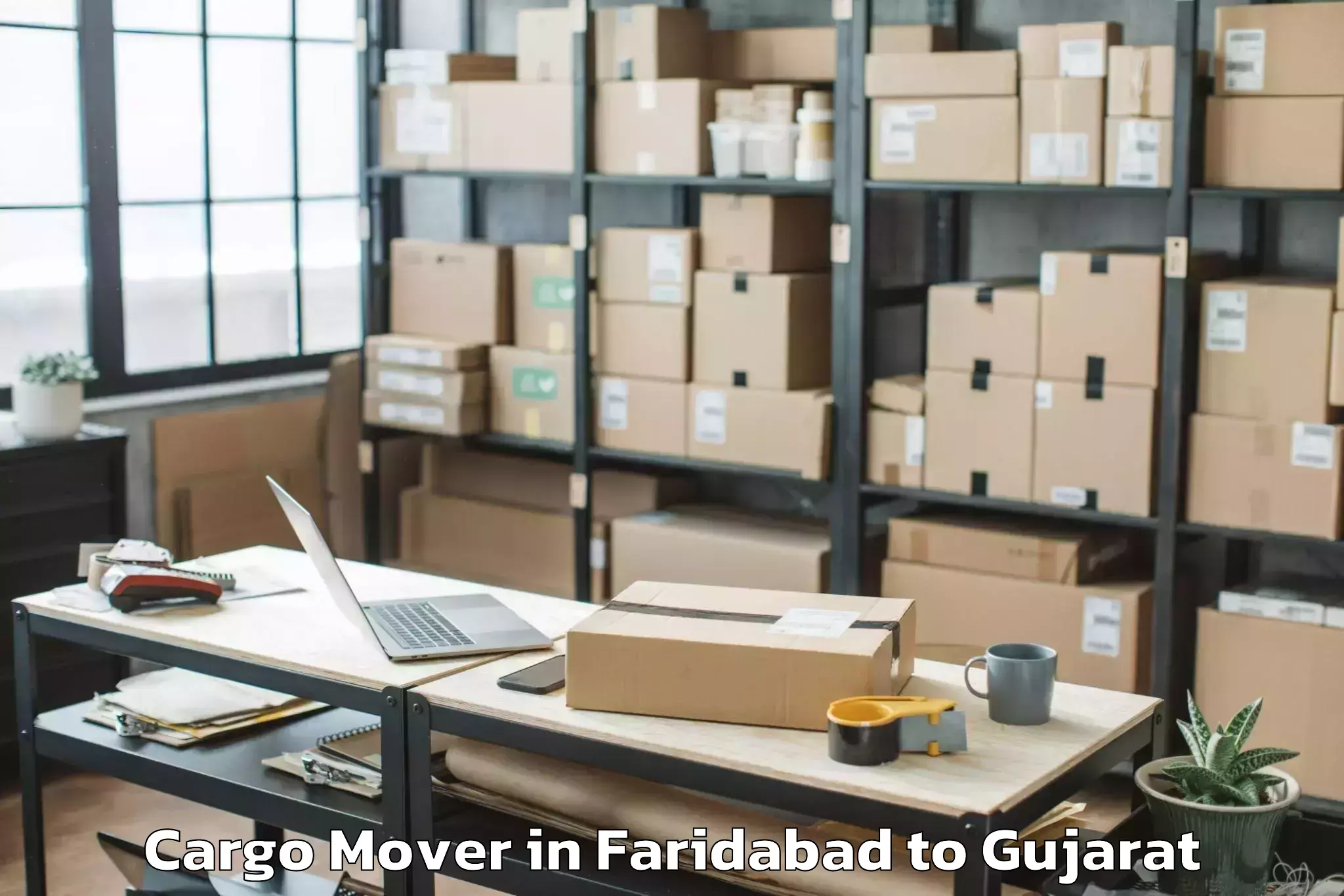 Top Faridabad to Gujarat University Of Transpla Cargo Mover Available